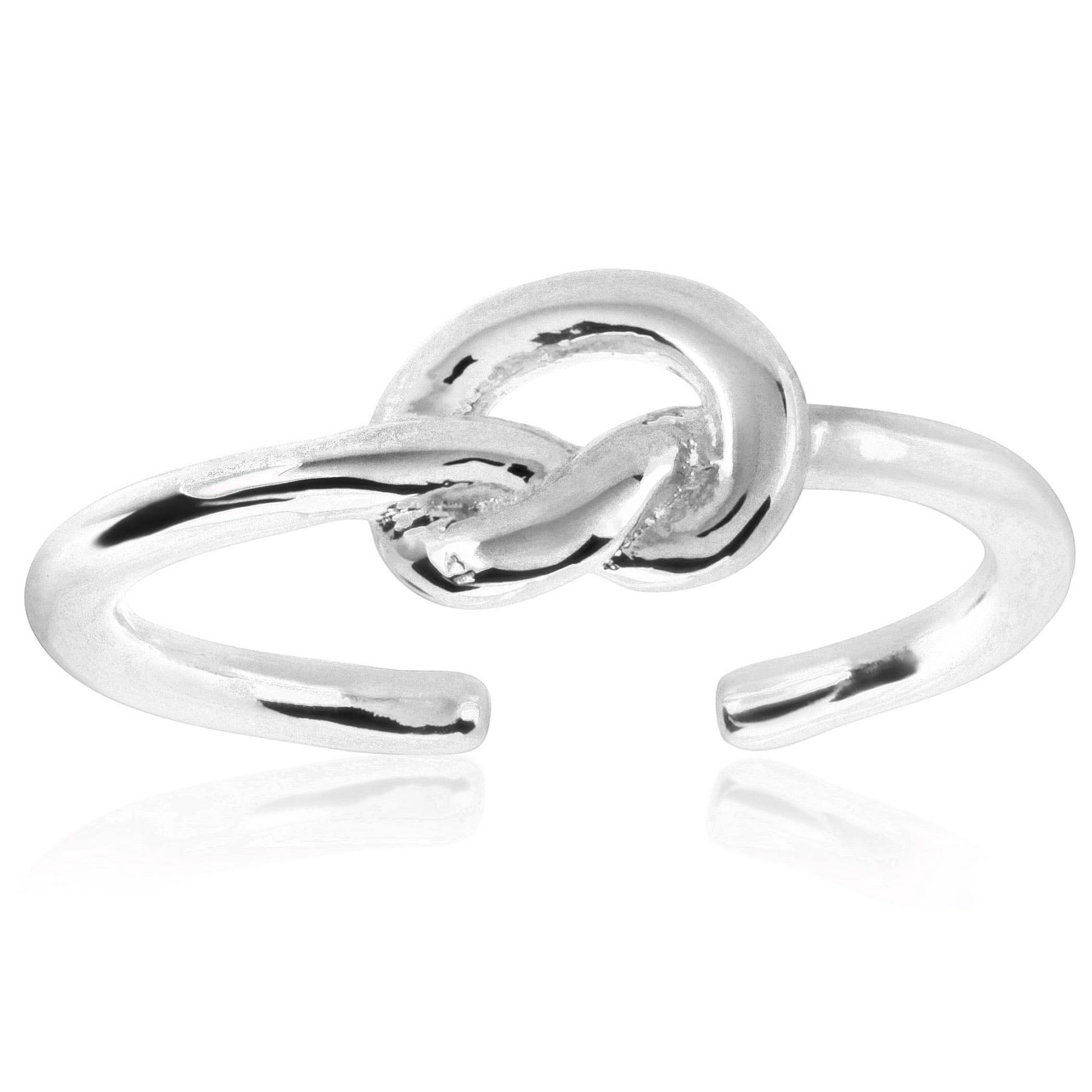 West Coast Jewelry - Wholesale Band/Stacked Ring - Love Knot Open Cuff Stainless Steel Ring3