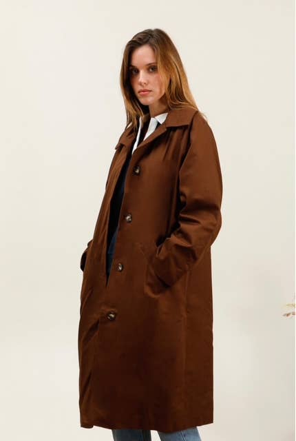 MOOYA - Wholesale Trench Coat - Women's - Long cotton trench coat with paisley lining - MY025