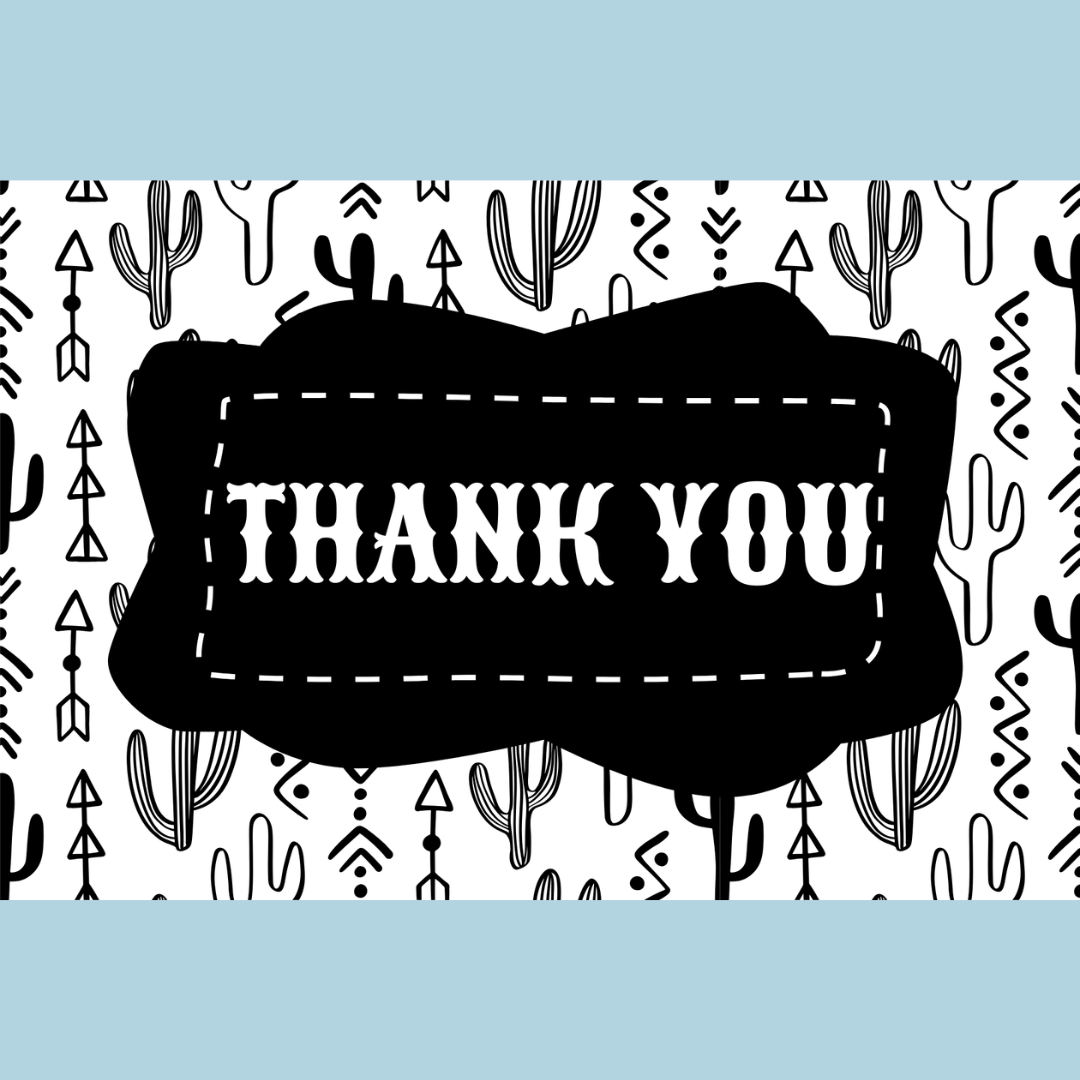 BDN Boutique – wholesale Address labels – Western Themed Thermal Thank You Labels3