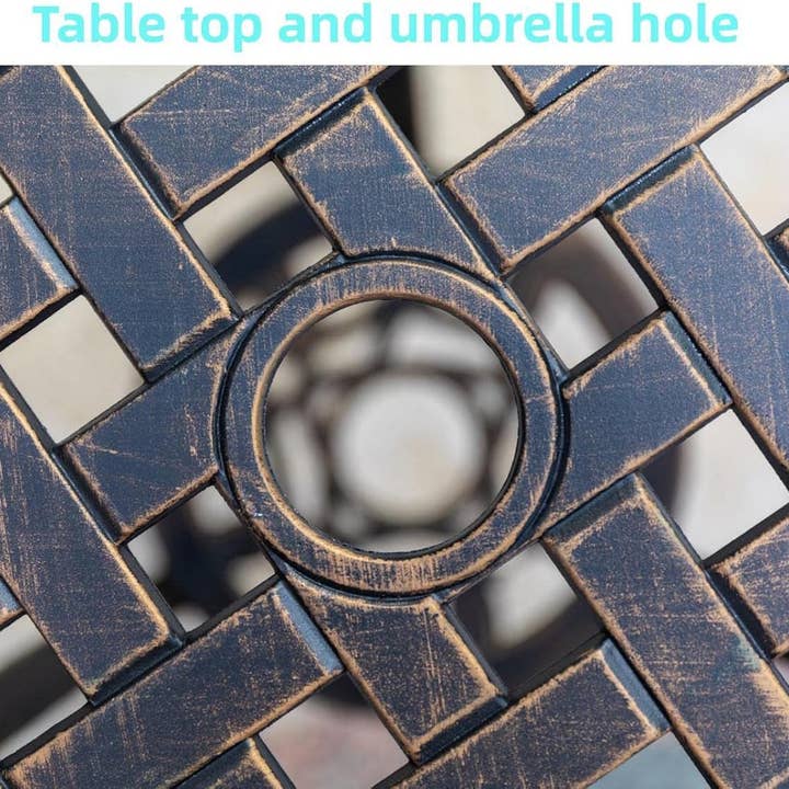 ShipItFurniture - Wholesale Patio Set - Bistro Set 3 Piece Rustproof Cast Aluminum Furniture Bronze1