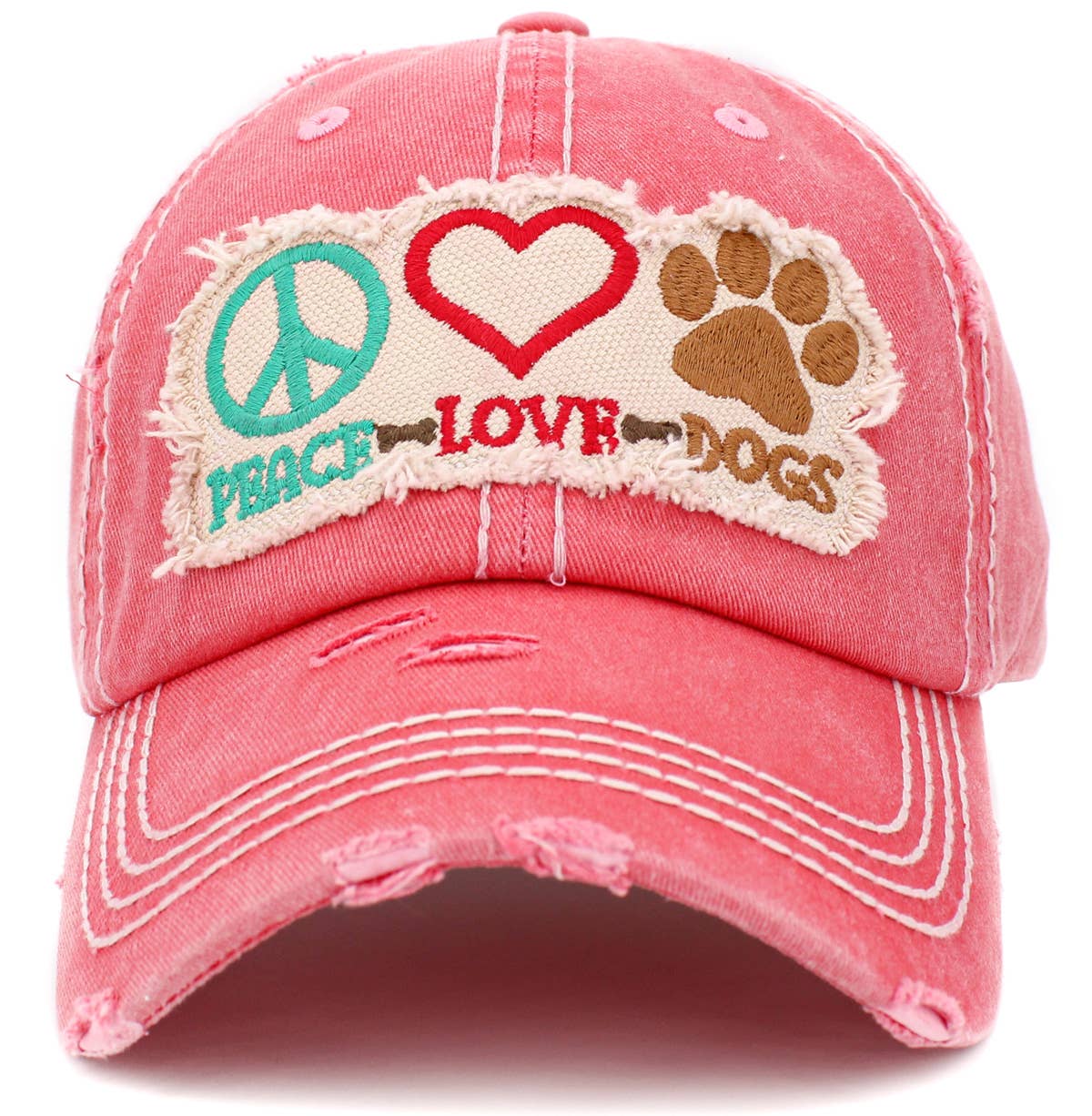 KBETHOS - Wholesale Hat Accessory - Women's - Peace Love Dogs Vintage Ballcap6