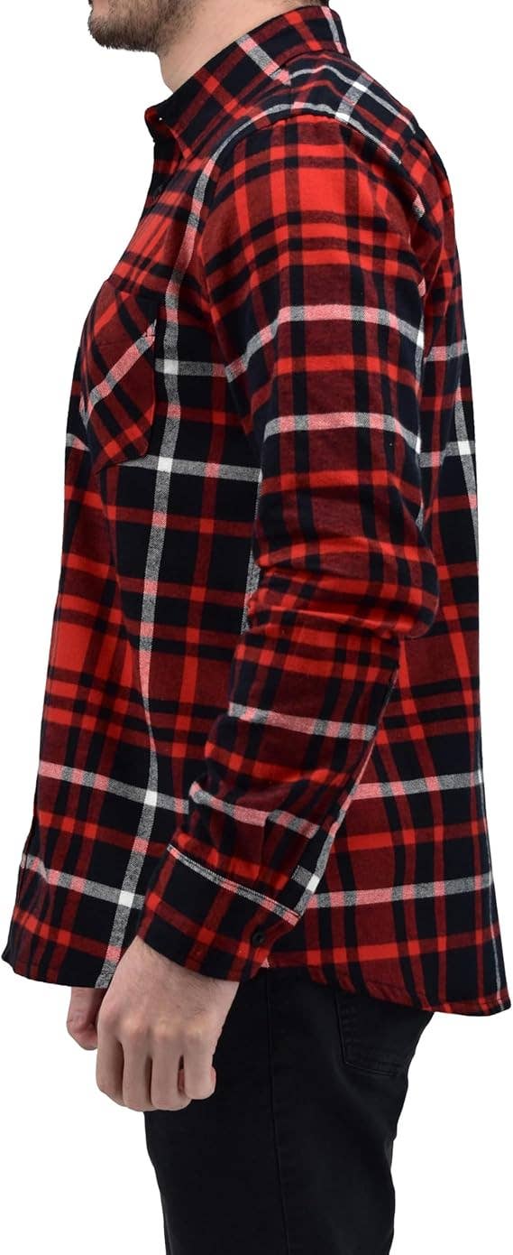 I-Wear Brands - Wholesale Button Down Shirt - Men's - Men's Long Sleeve Button Down Cotton Flannel Shirt4