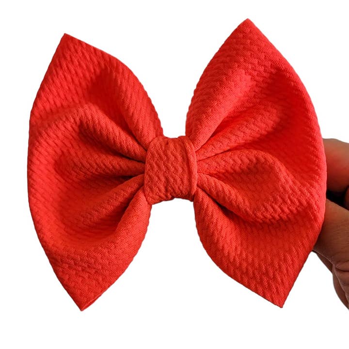 Dainty Delights Creations – Engroshandel Hårsløjfe - Børn – Savannah Bow-Neon Fersken