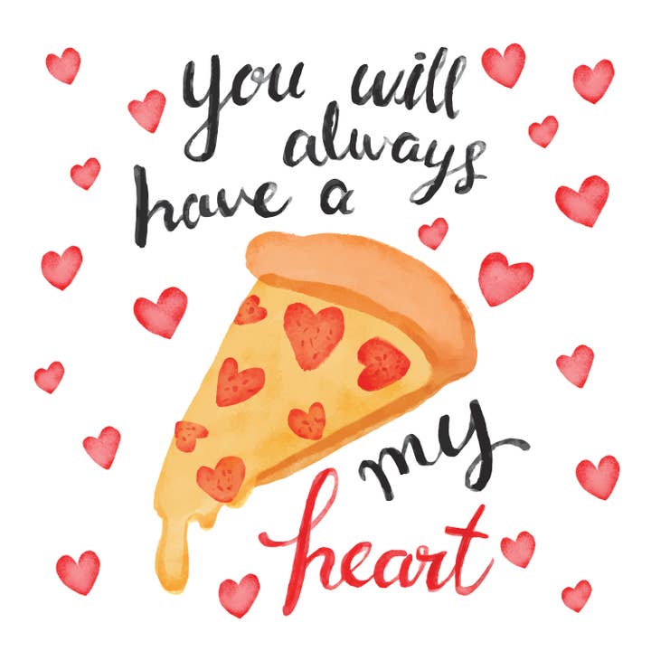 Pizza My Heart Valentine's Day Cards for wholesale by Swan River Studios