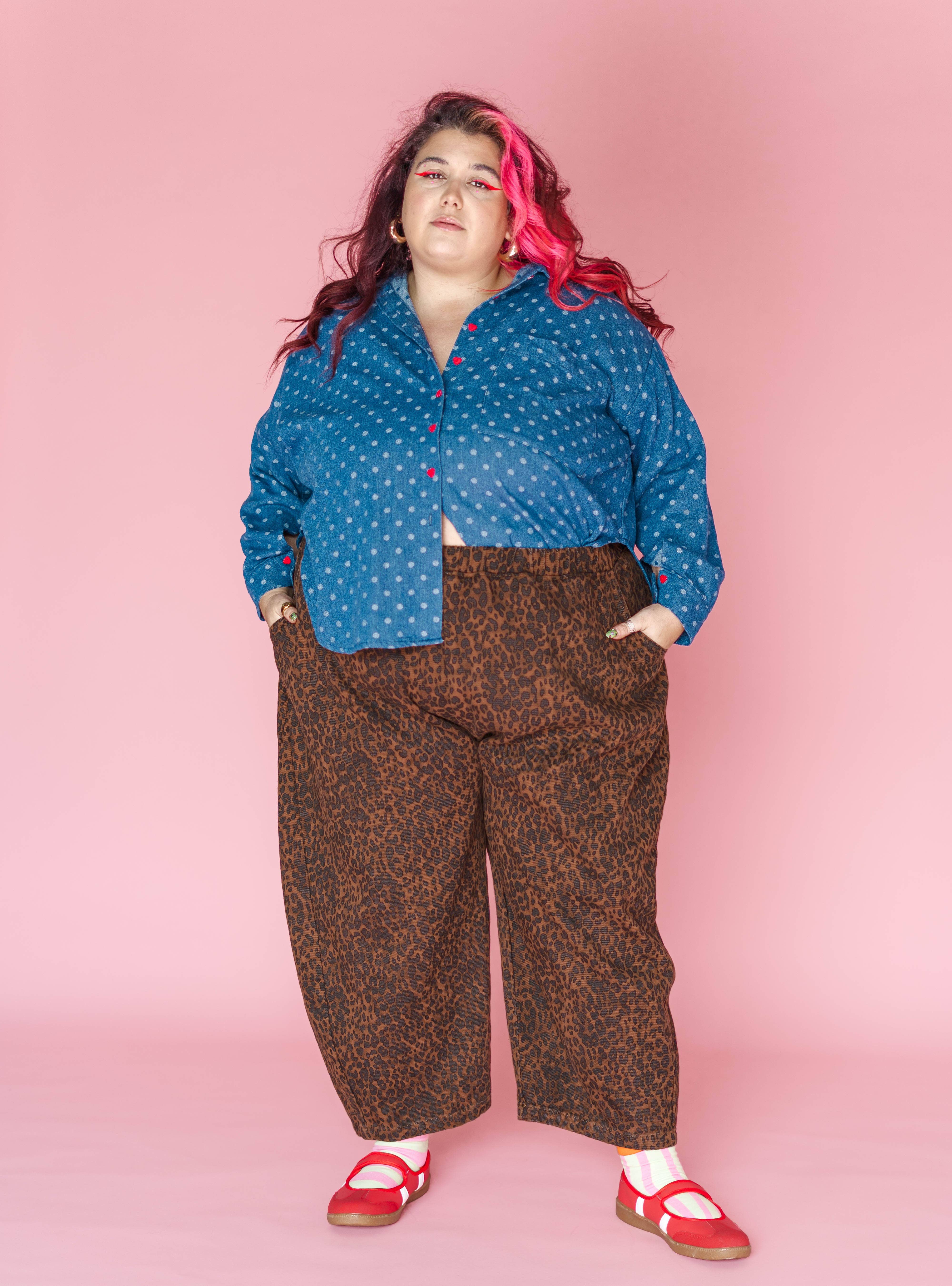 Nettle Studios - Wholesale Pants - Women's - Size Inclusive Gender Neutral Leopard Twill Balloon Pant