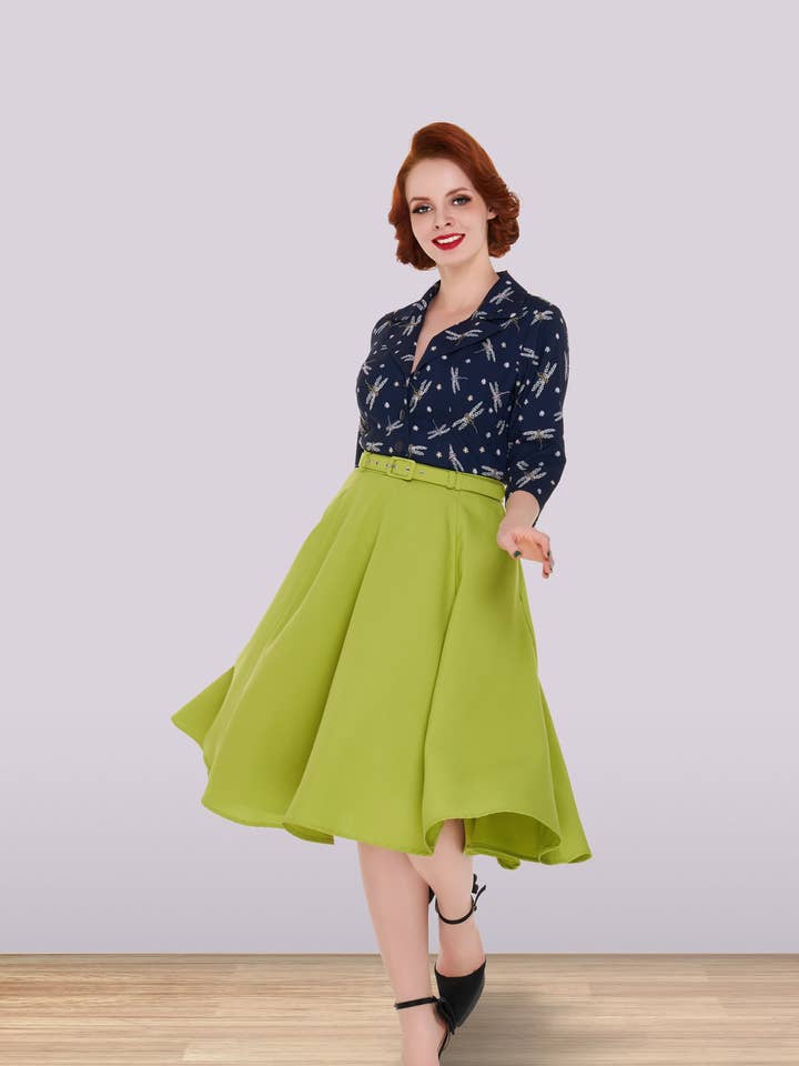 Christine Softie Skirt Green for wholesale by Lindy Bop / Econotrom S.L.