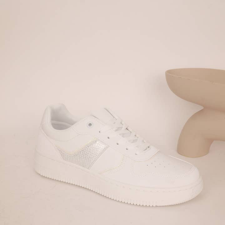 BELLICY / Cink-me - Wholesale Lifestyle Sneakers - Women's - Two-tone sneakers in faux leather and snake, DM-5303