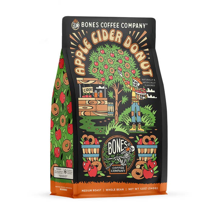 Bones Coffee Company - Wholesale Coffee beans - Apple Cider Donut Coffee | 12oz | Whole Bean & Ground4