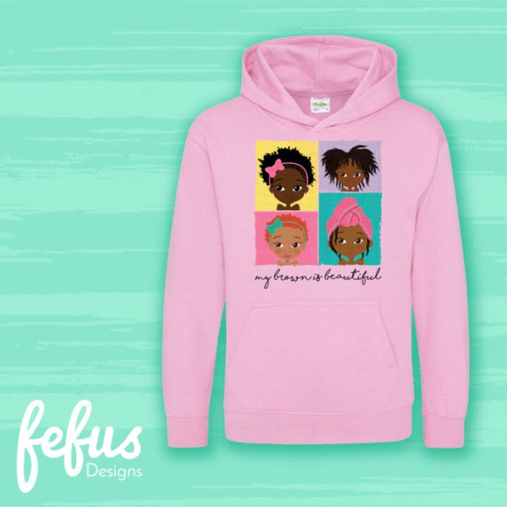 4 BROWN GIRLS Hoodie | Fefus Designs for wholesale by Fefus Designs