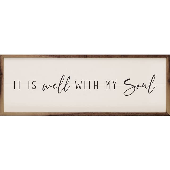 Kendrick Home - Wholesale Sign - It Is Well With My Soul White