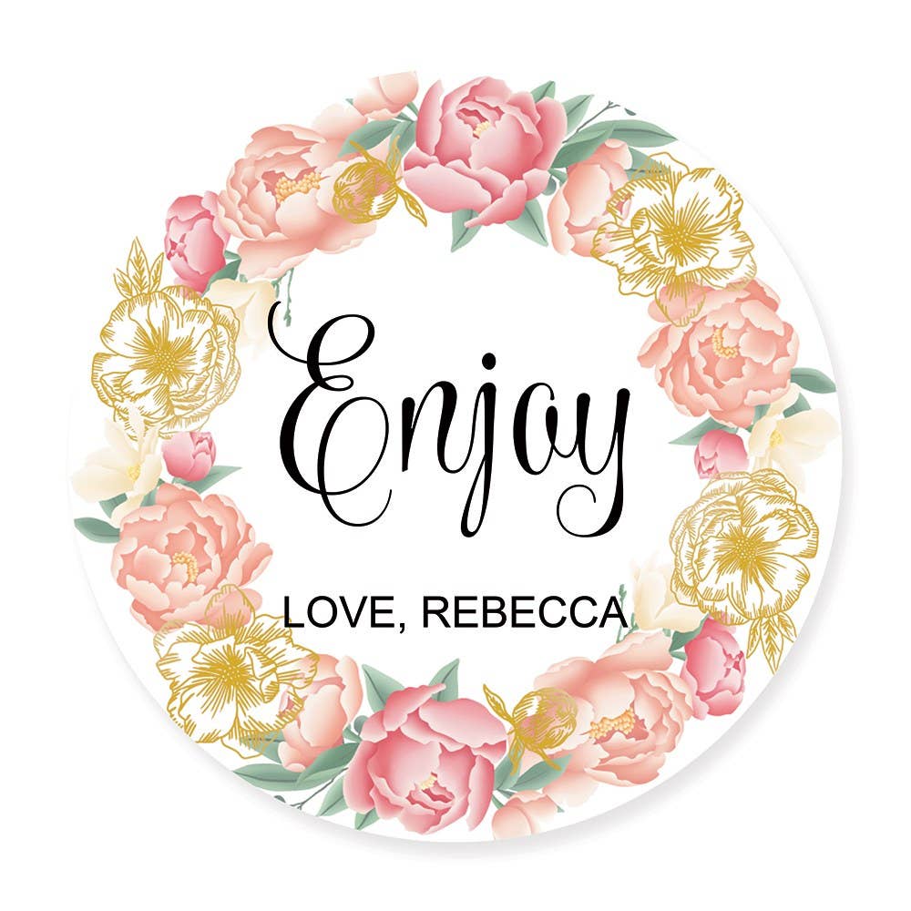 Weddingstar Inc. - Wholesale Party Favor Bag/Box - Clear Cellophane Favor Bags W/ Stickers - Modern Floral2