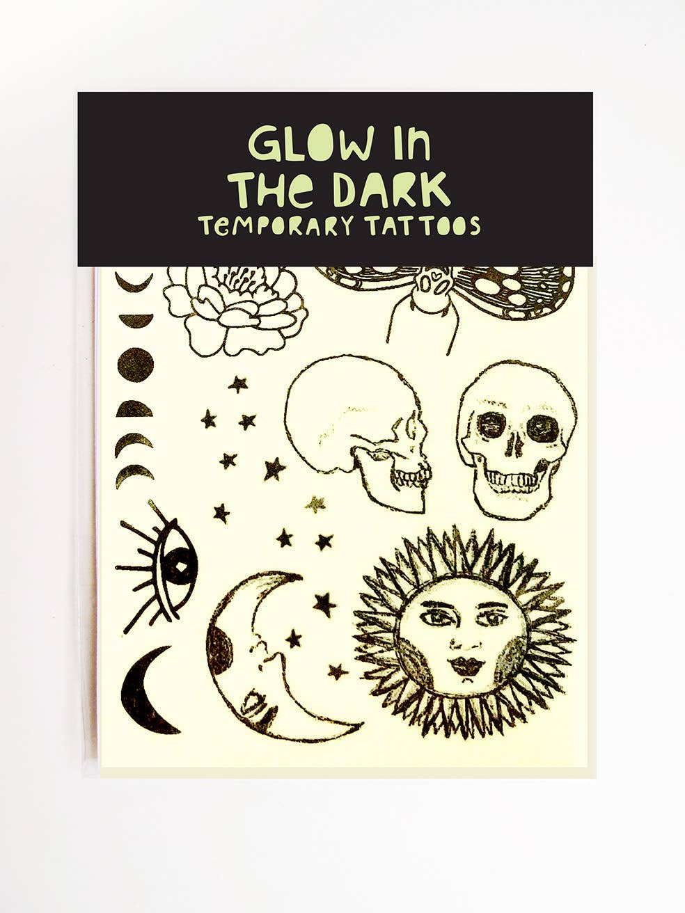 Missy Minzy - Wholesale Temporary Tattoo - Skeleton | Glow In The Dark Temporary Tattoos