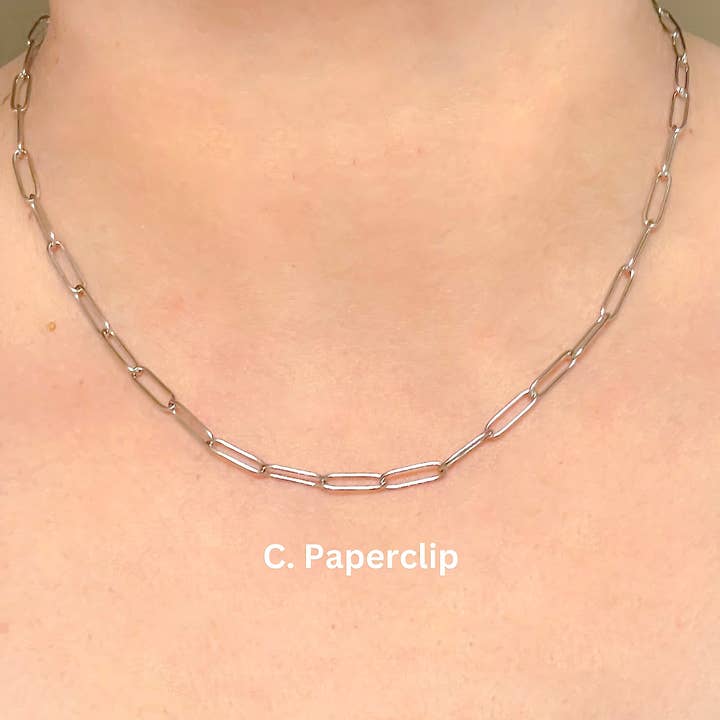 Blueyejewelry - Wholesale Link & Chain Necklace - Dainty Silver Necklaces - Stainless Steel Chain Necklaces