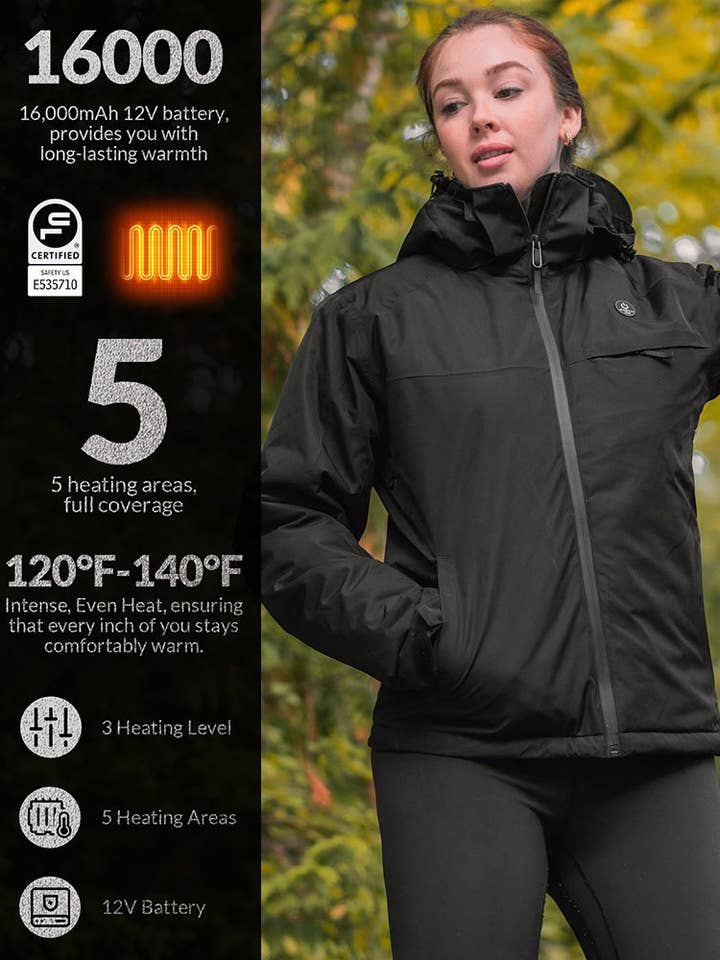 Antarctica Outdoors - Wholesale Jacket - Women's - ANTARCTICA GEAR Heated Jacket, Ski Jacket Coat For Women Winter Coat35
