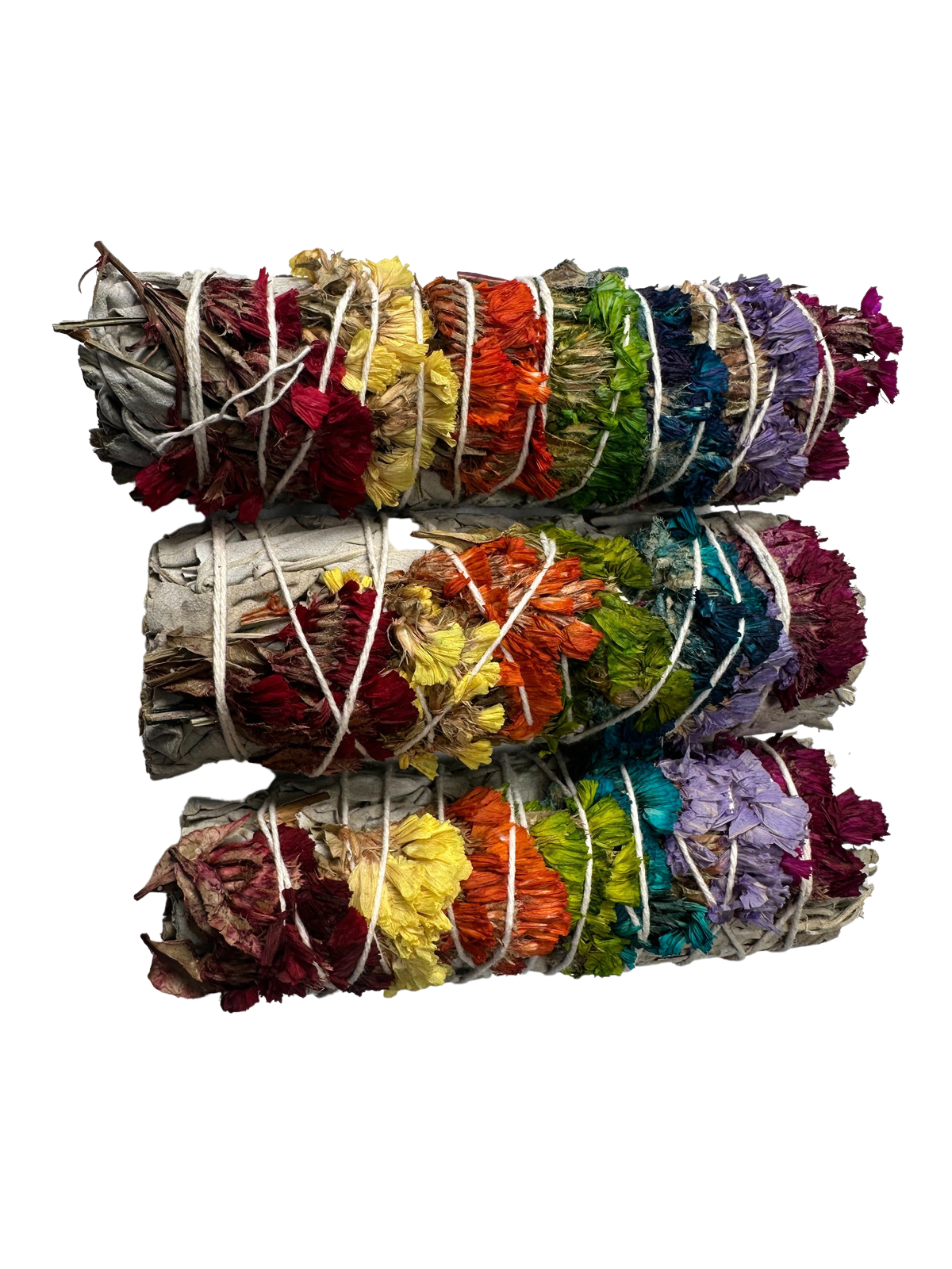 CaNatureLover – wholesale Sage bundle – ORGANIC 7 Chakra White Sage with SINUATA Flowers5