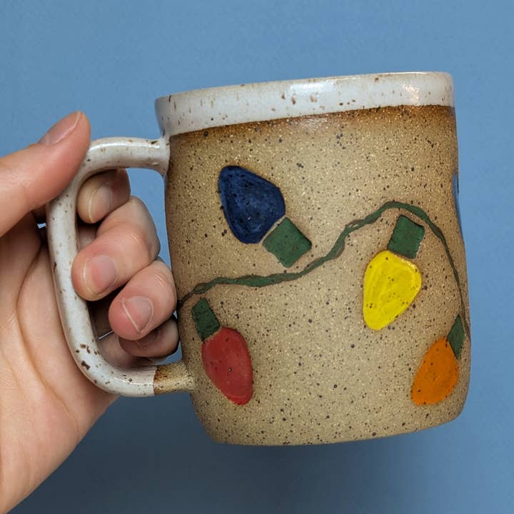 Osso Ceramics - Wholesale Coffee Mug - Holiday Lights Mug0