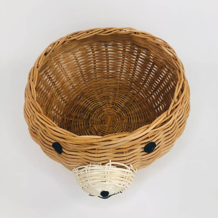 EcoFreax – wholesale Basket – Kids & baby – Rattan storage basket with lid bear nursery decoration