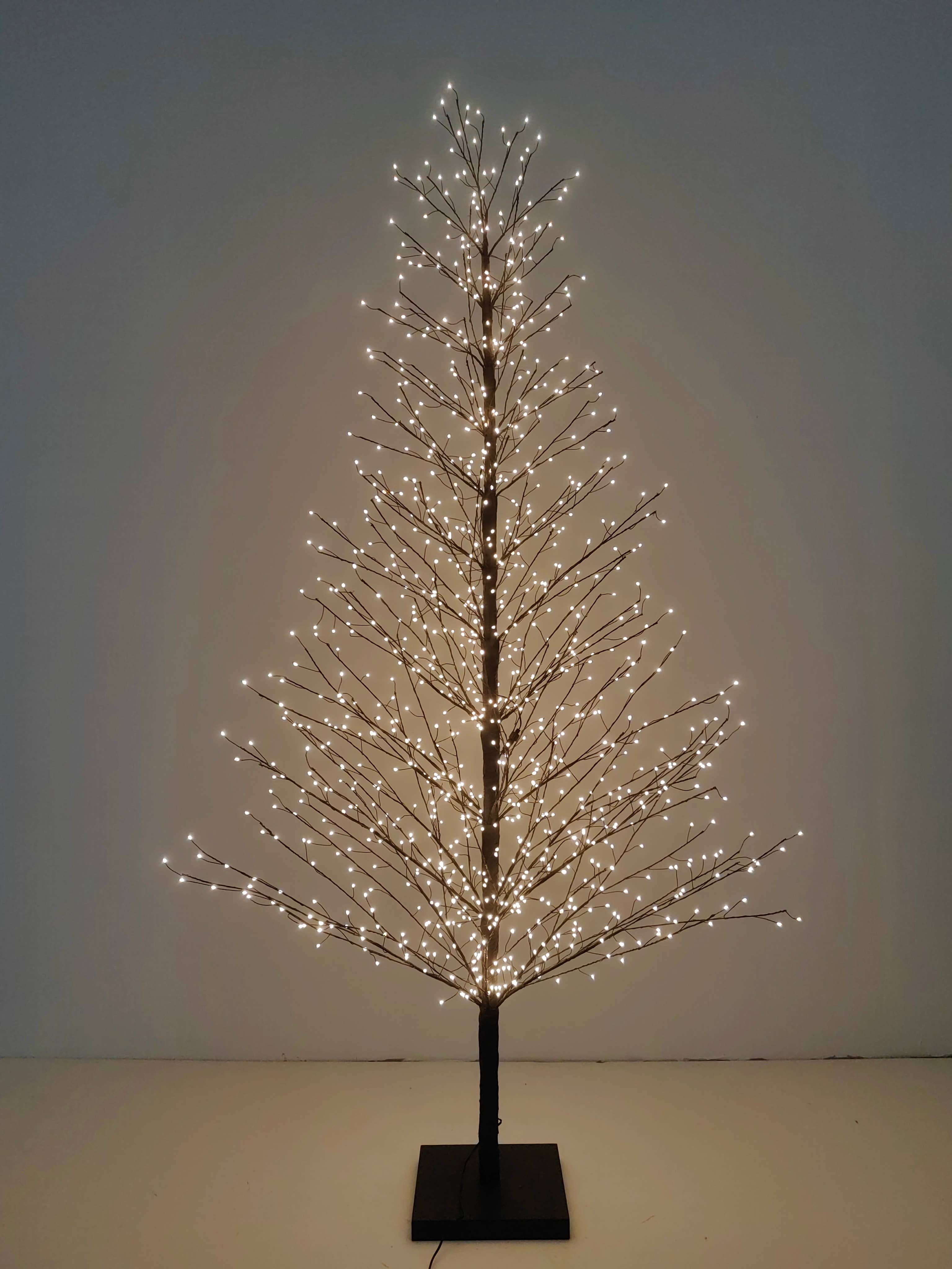 Hi-Line Gift Ltd. - Wholesale Christmas Decoration - 70in Black Birch Tree with 1099 LED Lights Indoor Use Only1