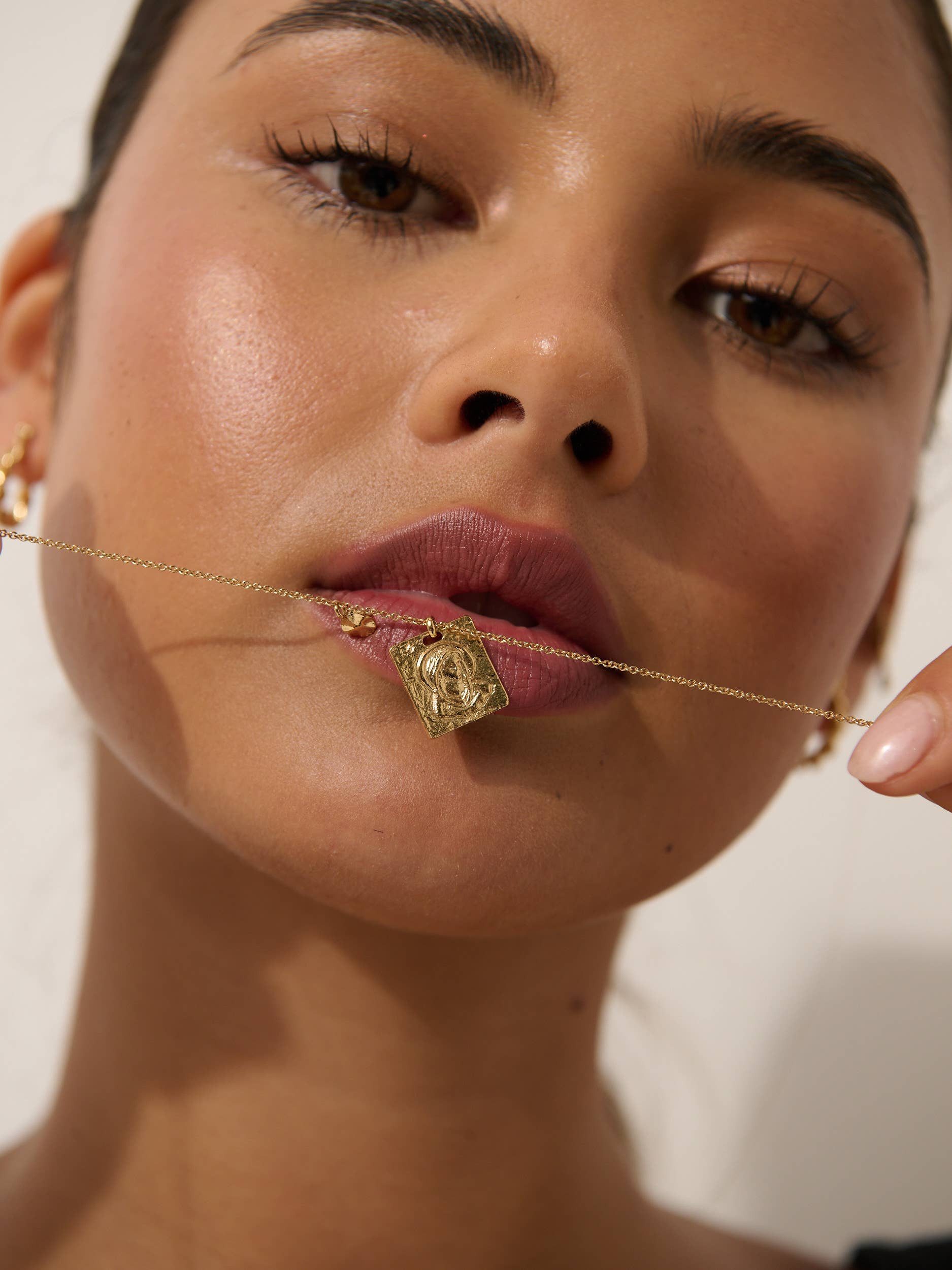 Angels Whisper Accessories - Wholesale Pendant/Charm Necklace - Theta 18K Gold Plated Charm Necklace4