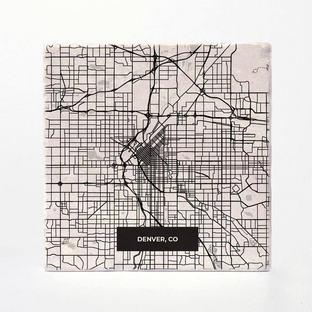 Versatile Coasters - Wholesale Coasters - Denver Modern Map Coasters1