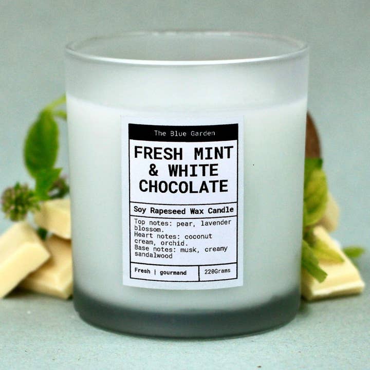 Fresh Mint & White Chocolate | Scented Candle for wholesale by The Blue Garden