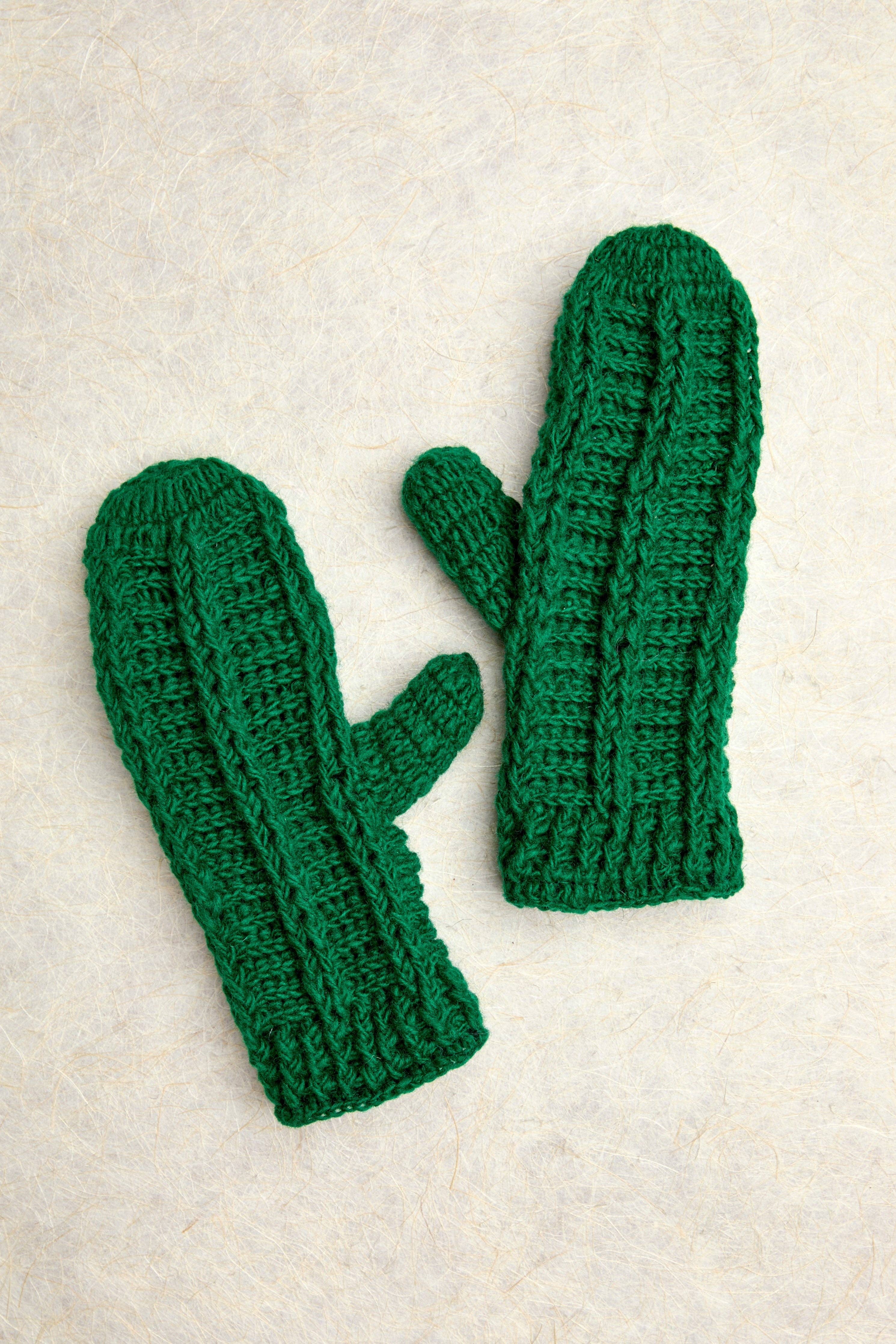 By Many Hands - Vendita all'ingrosso Muffole - Donna - Muffole lavorate a mano Brecken Kelly verde0