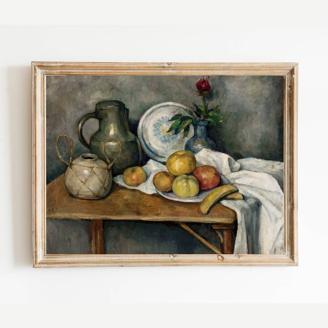 Sea to Skye - Wholesale Art Print - Still Life of Fruit on Table Antique Art Print