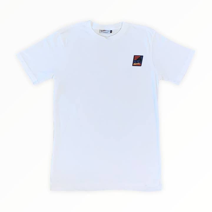 White Team Racing T-shirt for wholesale by Set Sail Apparel