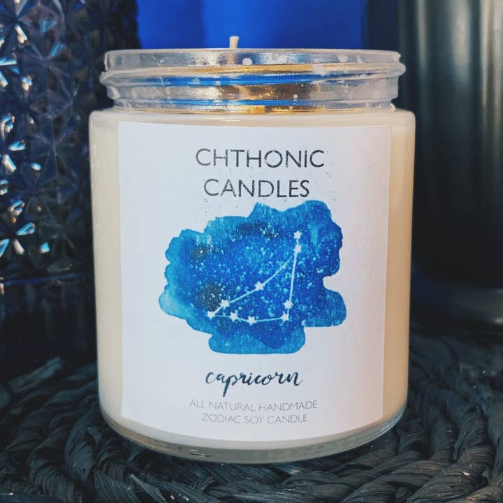 Chthonic Zodiac Capricorn Candle 4oz for wholesale by Chthonic Co.