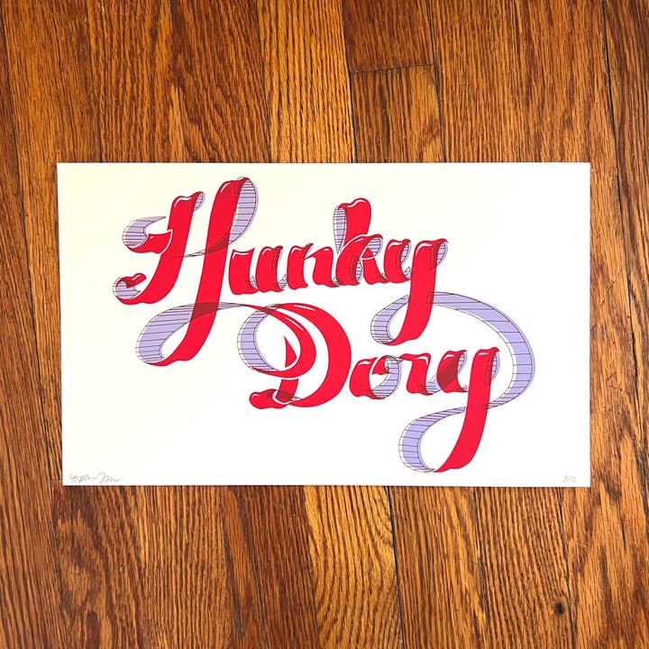 Hunky Dory Screen Print for wholesale by Sherbet Punch Studios