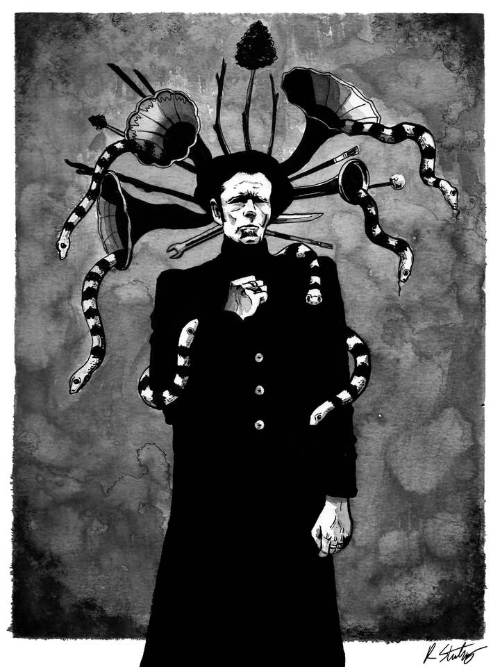 Print (8,5x11) Tom Waits: Verloren op de bodem van de wereld voor wholesale door Ryan Stanley Artwork