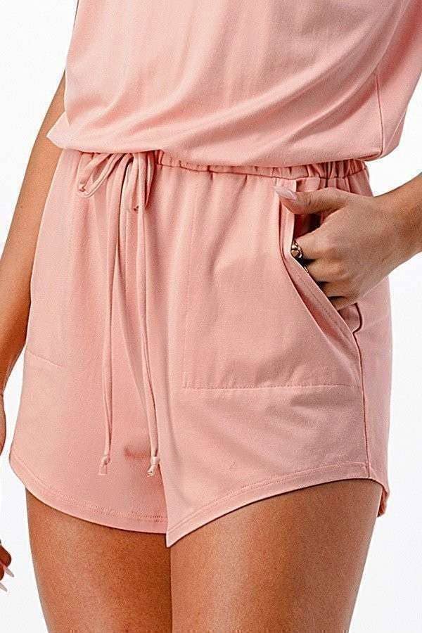 Heart & Hips - Wholesale Romper - Women's - JR46620 - LOWCUT SURPLICE ROMPER WITH SIDE POCKETS5