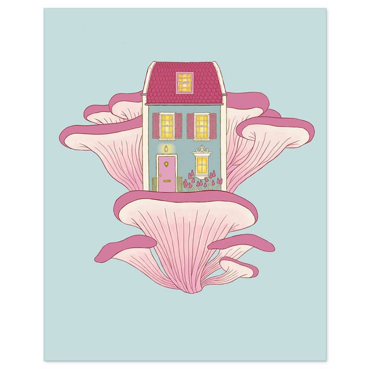 Mushroom Cottage Kunsttryk for engroshandel hos Bee's Knees Industries