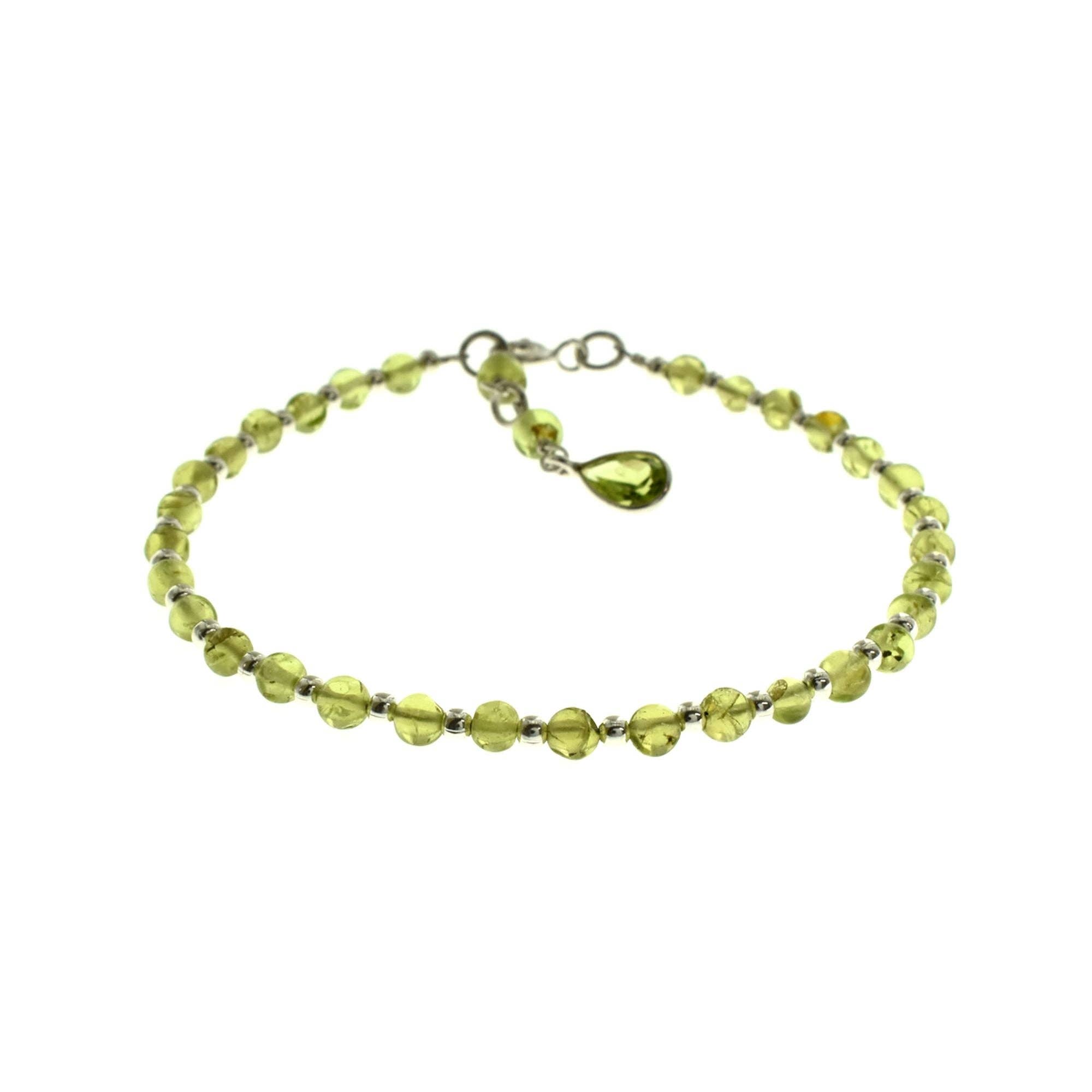 Kali Ma Designs - Sterling Silver Jewellery – wholesale Beaded bracelet – Jaelyn peridot & silver bead bracelet0