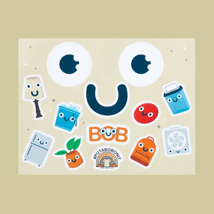 Bob Sticker Sheet for wholesale by Menottees