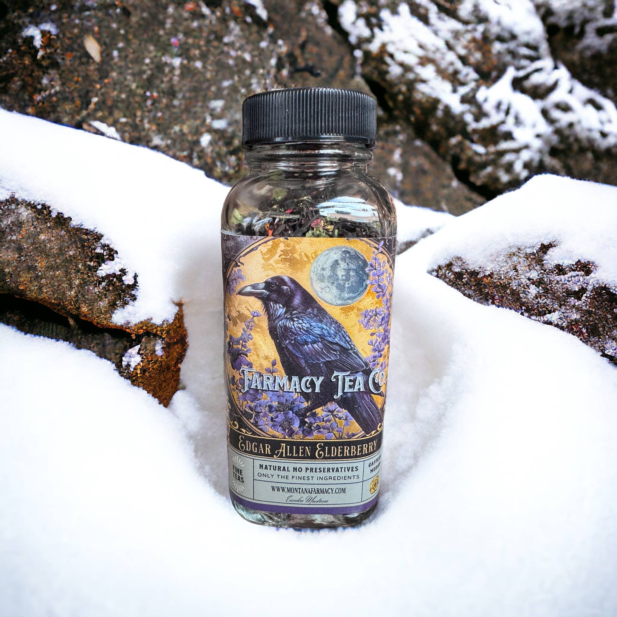 Montana Farmacy - Wholesale Losse thee - Edgar Allen Vlierbes Crowd Raven Dark Academia Dichter Thee4