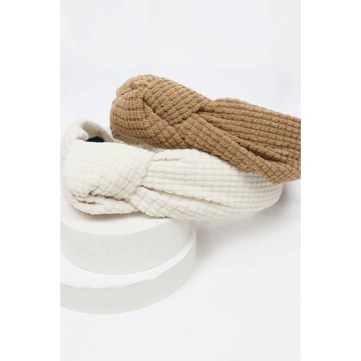 MIX COLOR Waffle Texture Knotted Headband for wholesale on Faire