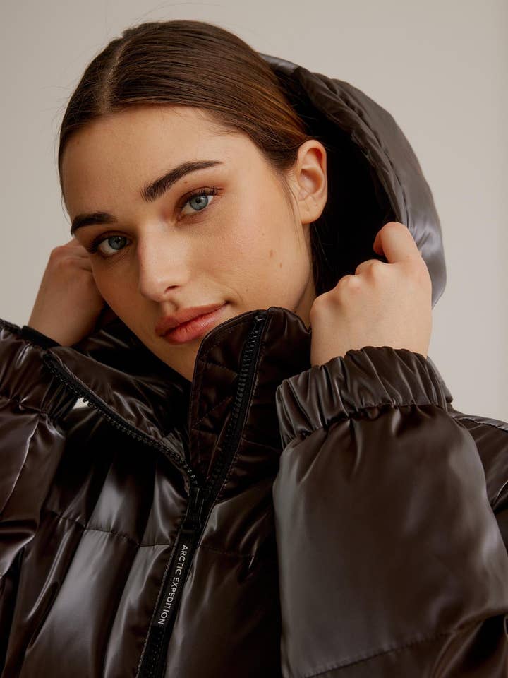 Arctic Expedition - Wholesale Puffer Jacket - Women's - Sarnia Liquid Shine Puffer Jacket11