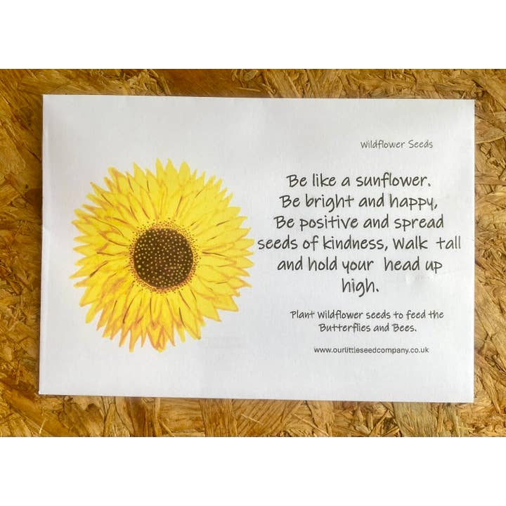 Our Little Seed Company - Wholesale Plant seeds - Wildflower Seed Envelope - Sunflower Friendship (pack of 6)