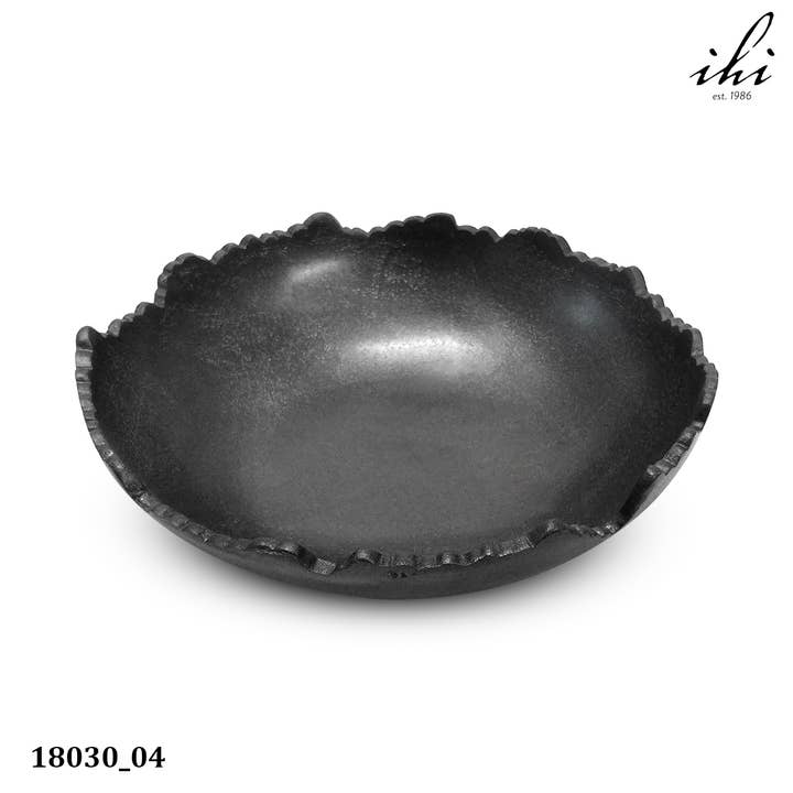 India Handicrafts Inc - Wholesale Decorative Plate/Dish/Bowl - Black Round Bowl