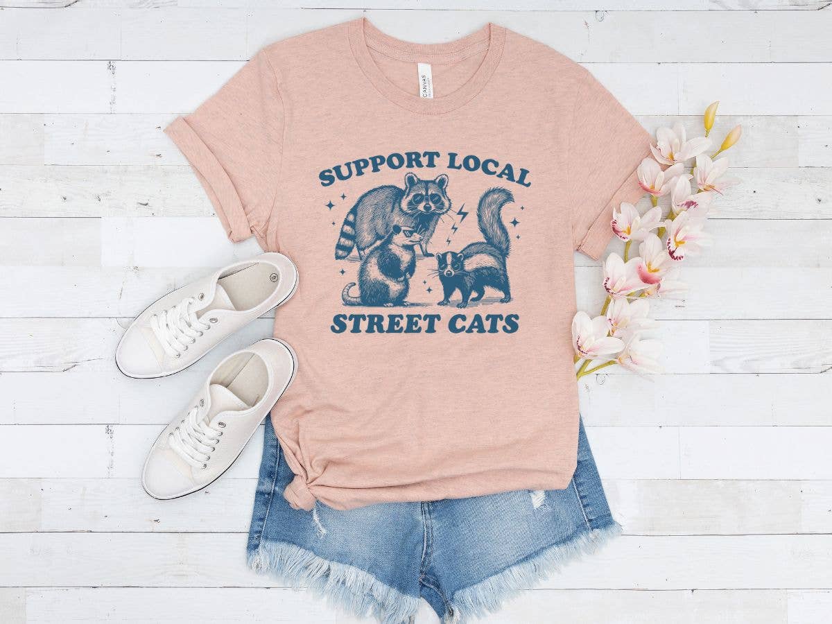 Sister Ray - Wholesale T-Shirt (Graphic) - Unisex - Support Local Street Cats Raccoon Funny T Shirt1
