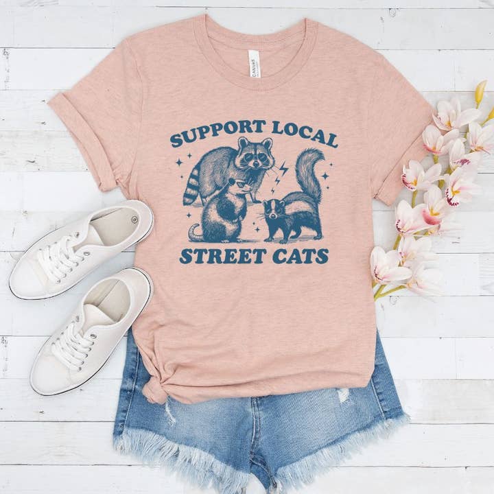 Sister Ray - Wholesale T-Shirt (Graphic) - Unisex - Support Local Street Cats Raccoon Funny T Shirt1