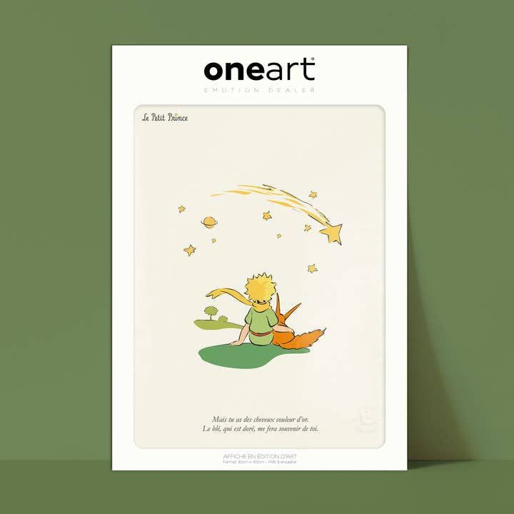 Póster El Principito Zorro y cabello dorado - LPP0016 para venta al por mayor de Oneart