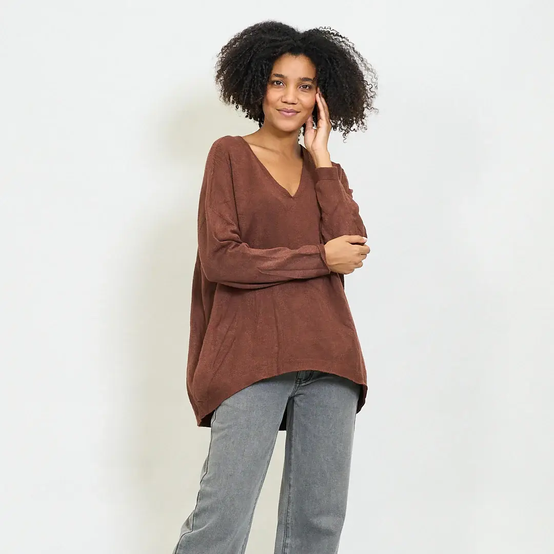 AMELÉ – wholesale Tunika - Dam – V-ringad tröja3