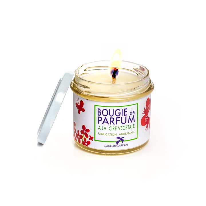 Couleur Safran Parfums - Venta al por mayor Velas en tarros - Vela aromática de cedro del Líbano, vegetal y artesanal - Francia1