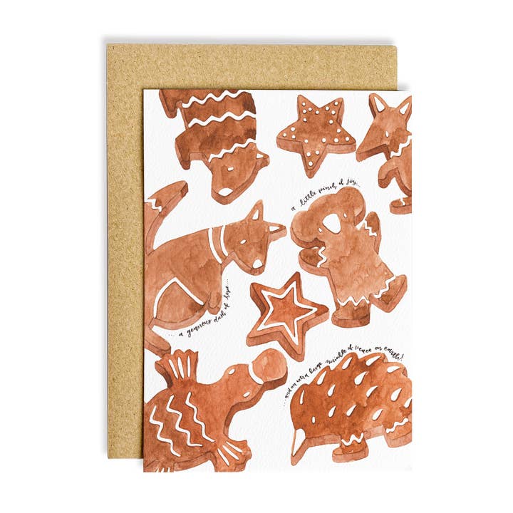 Aussie Christmas Spice Christmas Card for wholesale by The Wattle Studio