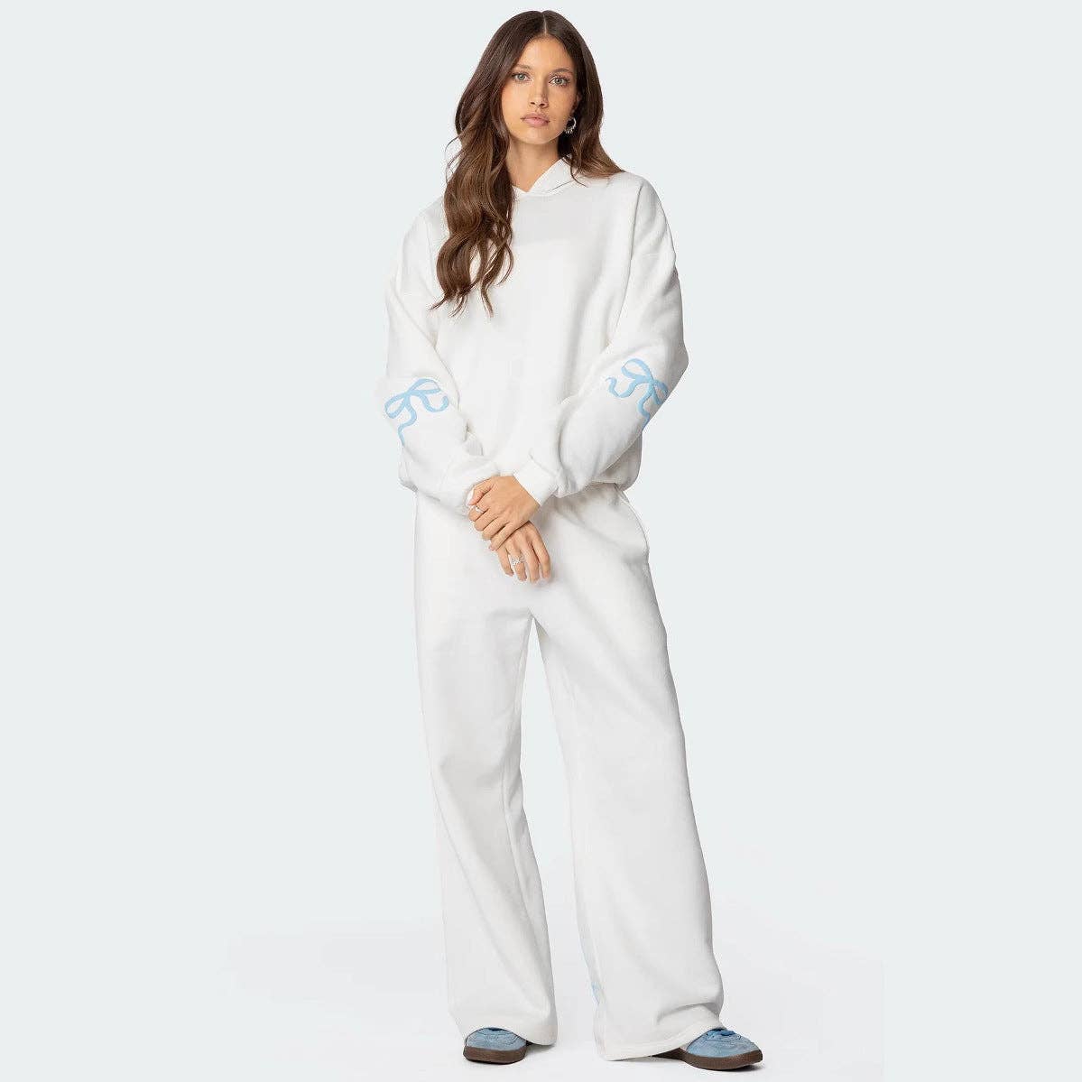 SALINA TRADING INC - Wholesale Lounge Set - Women's - Trendy Casual Long Sleeve Loose Hoodie & Wide Leg Pants Set11