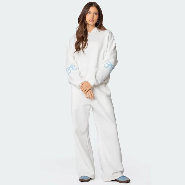 SALINA TRADING INC - Wholesale Lounge Set - Women's - Trendy Casual Long Sleeve Loose Hoodie & Wide Leg Pants Set11