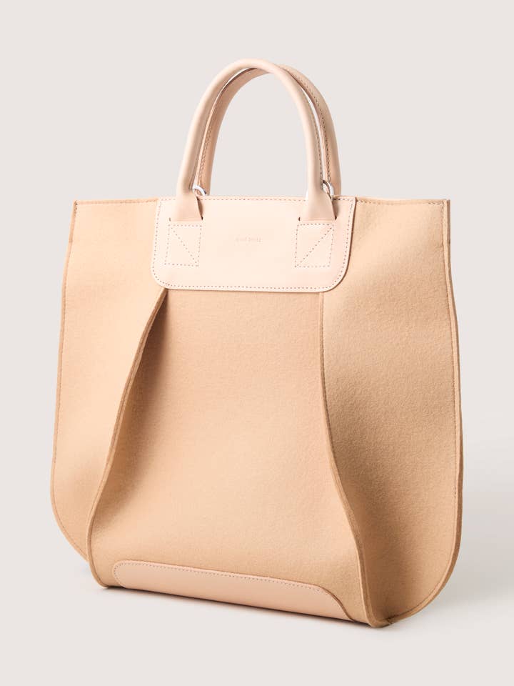 Frankie Merino Wool Tote Latte for wholesale by Graf Lantz