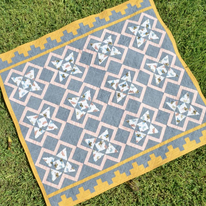 Sewn - Wholesale Craft Sewing Kit - Italian Tiles Quilt PAPER Pattern6